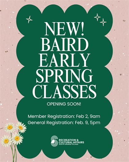 Early Spring Classes at the Baird 