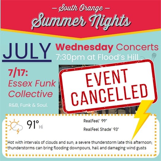 July 17th cancelled concert 