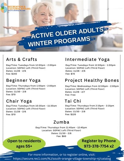 Active Older Adults Winter Programming