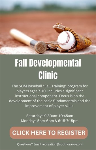 SOM Fall Baseball Clinic Ages 7-10