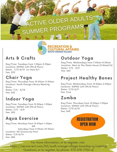 Active Older Adults Summer Programs