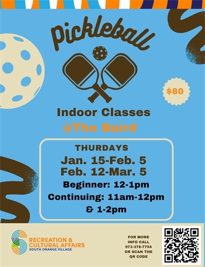 Pickleball Classes at the Baird 