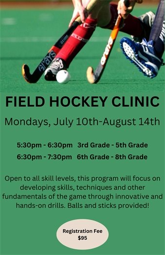 Field Hockey Clinic for Grades 3-8