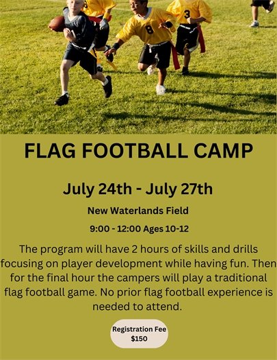 Flag Football Camp for Ages 10-12