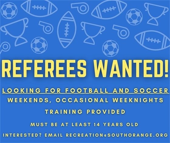 Fall Referees for Flag Football and Soccer