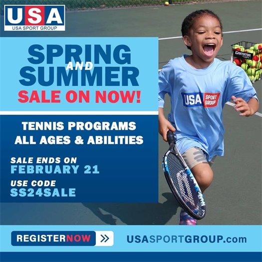 Spring and Summer Tennis Programs Available Now!