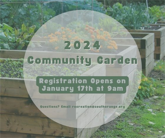 Community Garden Registration opens on January 17th at 9am