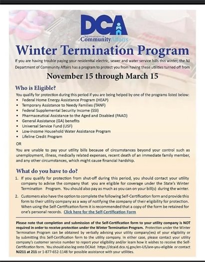 winter termination