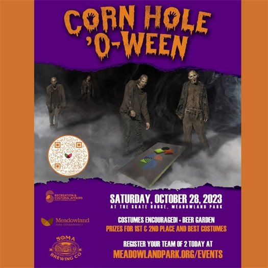 Cornhole-O-Ween on October 28th at the Skate House in Meadowland Park