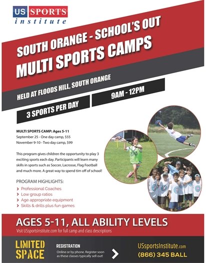 Fall Multi Sport Camp for ages 5-11