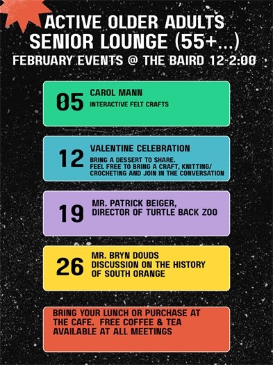 Senior Lounge Calendar Feb 2026