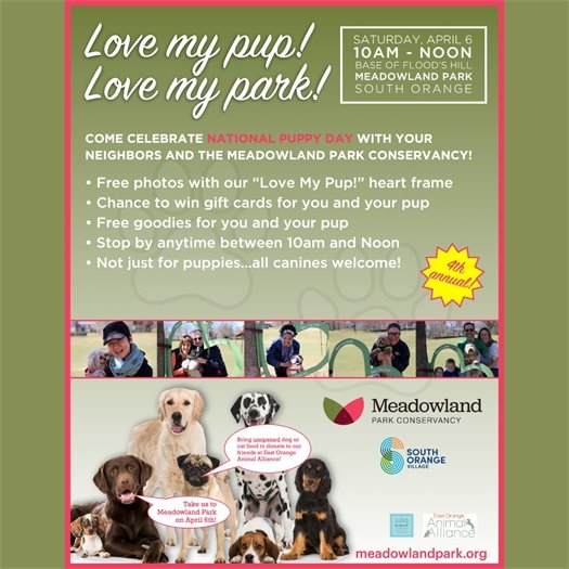 Love My Pup! Love My Park! Saturday April 6th from 10-12