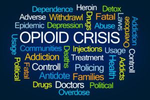 opioid-prevention graphic with words about drug abuse