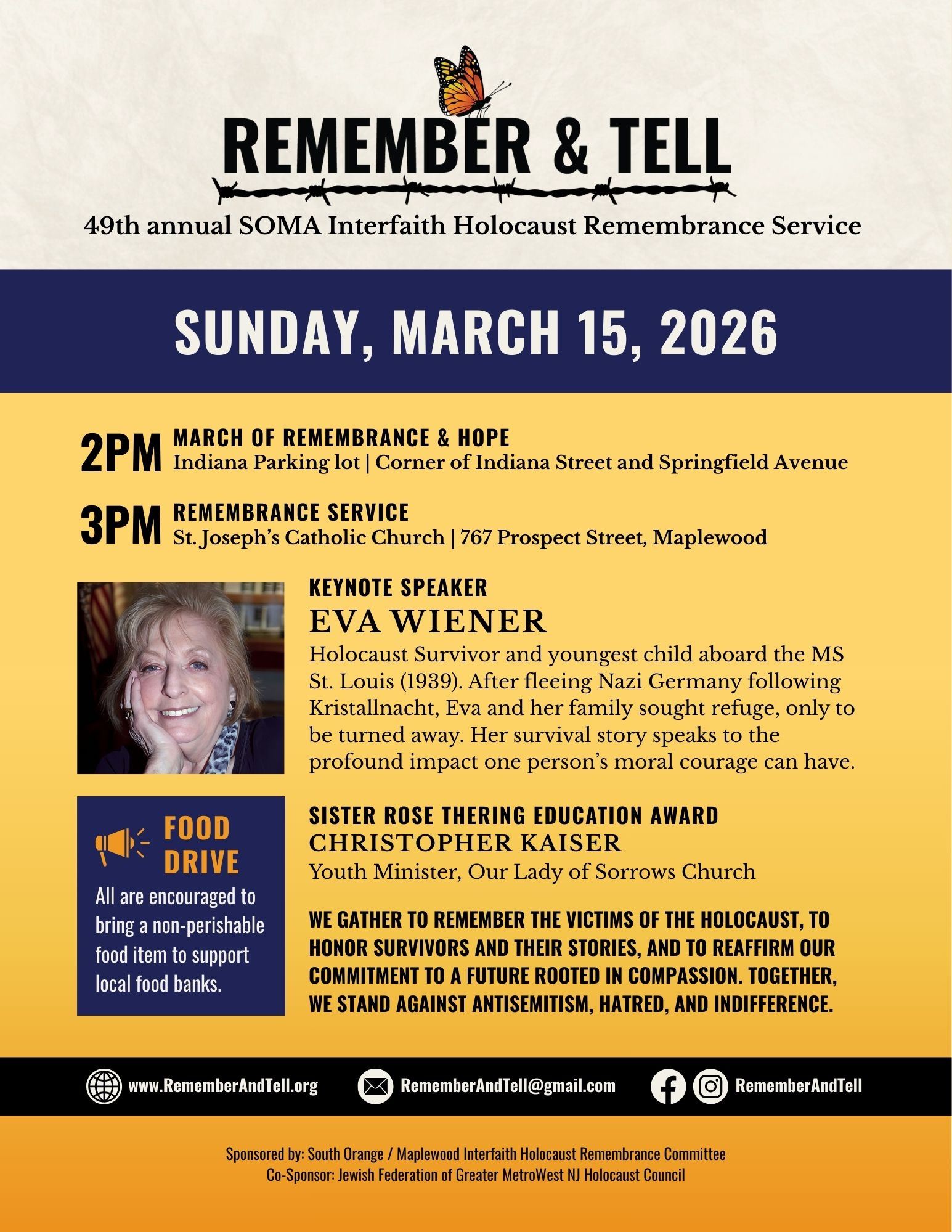 REMEMBER and TELL Flyer